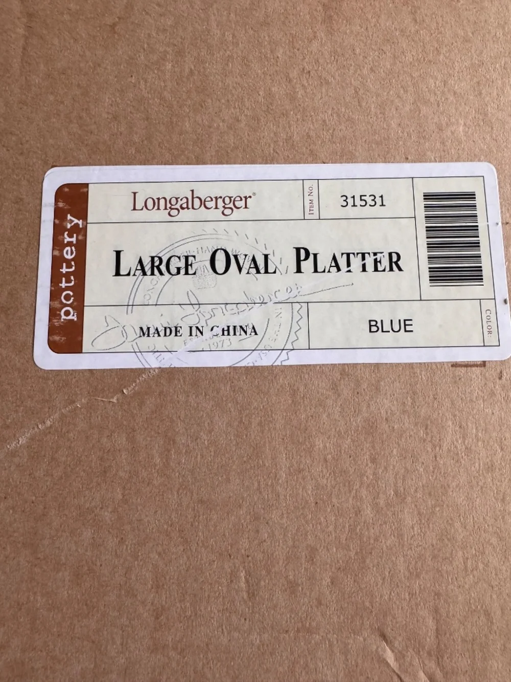 Longaberger oval serving platter